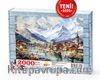 İtalyan Alplerinde Kasaba Ahşap Puzzle  2000 Parça ( UK58-MM )