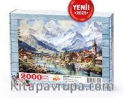 İtalyan Alplerinde Kasaba Ahşap Puzzle  2000 Parça ( UK58-MM )