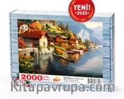 İsviçre Dağ Kasabası Ahşap Puzzle 2000 Parça ( UK59-MM )