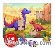 Renkli Dinozorlar Ahşap Puzzle 35 Parça ( XXXV-59 )