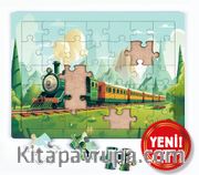 Yeşil Tren Ahşap Puzzle 54 Parça ( LIV-60 )