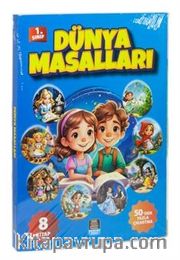 1. Sınıflara Dünya Masalları Seti (8 Kitap) Kelime Anahtarı Çıkartmalı Renkli Resimli