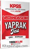 2026 KPSS Ortaöğretim-Önlisans Vatandaşlık Çek Kopart Yaprak Test
