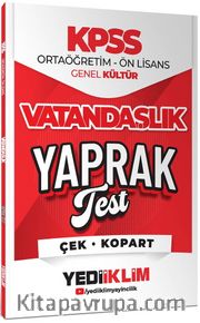 2026 KPSS Ortaöğretim-Önlisans Vatandaşlık Çek Kopart Yaprak Test