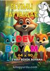 Sevimli Hayvanlar Dev Boyama 64 x 90 Cm 2 Adet Dev Boyama Posteri