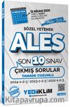 ALES Master Serisi Sözel Yetenek Tamamı Çözümlü Son 10 Sınav Çıkmış Sorular (13 Nisan 2025 Ales-1 Ekli)