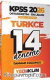 2026 KPSS Ortaöğretim Ön Lisans Genel Yetenek Türkçe Tamamı Çözümlü 14 Deneme