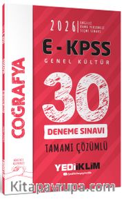 2026 E-KPSS Tüm Adaylar İçin Genel Kültür Coğrafya Tamamı Çözümlü 30 Deneme Sınavı