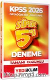 2026 KPSS Ortaöğretim-Önlisans Genel Yetenek Genel Kültür Tamamı Çözümlü Süper 5 Deneme
