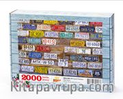 ABD Eyalet Plakaları Ahşap Puzzle 2000 Parça (OB52-MM)