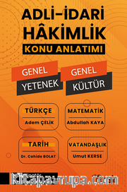 Adli- İdari Hakimlik Genel Yetenek - Genel Kültür Konu Anlatımı
