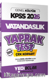 2026 KPSS Genel Kültür Vatandaşlık Çek Kopart Yaprak Test