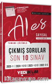 ALES Master Serisi Sayısal Yetenek Tamamı Çözümlü Son 10 Sınav Çıkmış Sorular (6 Temmuz 2025 Ales-2 Ekli)