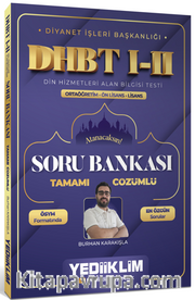 Diyanet İşleri Başkanlığı DHBT I-II Ortaöğretim - Ön Lisans - Lisans Tamamı Çözümlü Soru Bankası
