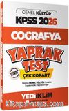2026 KPSS Genel Kültür Coğrafya Çek Kopart Yaprak Test