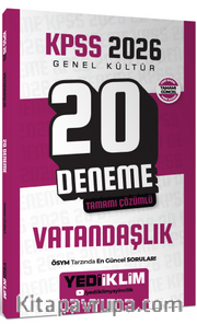 2026 KPSS Genel Kültür Vatandaşlık Tamamı Çözümlü 20 Deneme