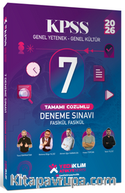 2026 KPSS Genel Yetenek - Genel Kültür Fasikül Fasikül 7 Deneme Sınavı Tamamı Çözümlü