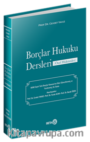 Borçlar Hukuku Dersleri (Özel Hükümler)