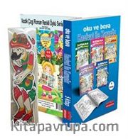 Oku, Boya ve Oynat : Hacivat ile Karagöz Seti (5 Kitap + Kukla Hediye) 5-9 Yaş
