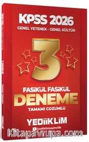 2026 KPSS Genel Yetenek Genel Kültür Tamamı Çözümlü Fasikül Fasikül 3 Yıldız Deneme