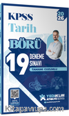 2026 KPSS Börü Tarih Tamamı Çözümlü 19 Deneme Sınavı