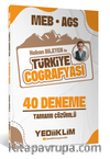 MEB AGS Hakan Bileyen ile Türkiye Coğrafyası Tamamı Çözümlü 40 Deneme Sınavı