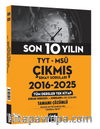 TYT MSÜ Son 10 Yılın Çıkmış Soruları 2016 2025