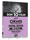 AYT MF Tek Kitap Son 10 Yılın Çıkmış Soruları 2016 2025
