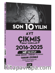 AYT MF Tek Kitap Son 10 Yılın Çıkmış Soruları 2016 2025