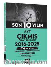 AYT TM Tek Kitap Son 10 Yılın Çıkmış Soruları 2016 2025