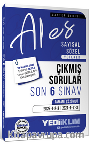 2026 ALES  Sayısal Sözel Yetenek Tamamı Çözümlü Son 6 Sınav Çıkmış Sorular (23 Kasım 2025 Ales-3 Ekli)