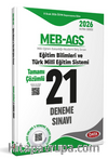 2026 Ags Eğitimin Temelleri ve Türk Milli Eğitim Sistemi Tamamı Çözümlü 21 Deneme Sınavı