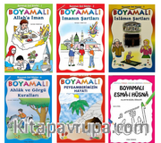 Çocuklar İçin Boyamalı Dini Bilgiler Seti (6 Kitap)