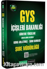 2026 GYS İçişleri Bakanlığı Görevde Yükselme Sınavlarına Hazırlık Konu Anlatımlı Soru Bankası Şube Müdürlüğü