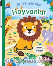 Yaz-Sil Etkinlik Kitabı Hayvanlar (Kalemli)