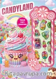 Candyland <br /> Puffy Parlak Çıkartmalı Boyama Kitabı