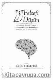 Felsefi Düşün Sayı:25 Zihin Felsefesi