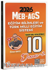 2026 MEB-AGS Eğitim Bilimleri ve Türk Milli Eğitim Sistemi 10 Deneme Çözümlü