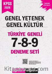 2026 KPSS Genel Yetenek Genel Kültür Tamamı Çözümlü Türkiye Geneli 7-8-9 (3'lü Deneme Seti)