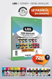 2025 LGS 1. Dönem ve Genel Konular Tüm Dersler Deneme Sınavı ( 12 Fasikül Seti ) 54 Deneme