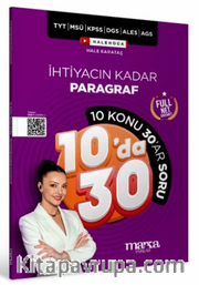 TYT MSÜ KPSS DGS ALES AGS İhtiyacın Kadar Paragraf 10 Konu 30'ar Soru