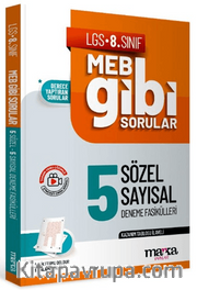 LGS 8. Sınıf MEB Gibi Sorular Fasiküller Halinde 5 Sözel ve Sayısal Deneme