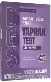 2027 DGS Sayısal - Sözel Yetenek Çek Kopart Yaprak Test