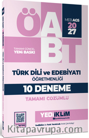 2027 MEB AGS ÖABT Türk Dili ve Edebiyatı Öğretmenliği Tamamı Çözümlü 10 Deneme Sınavı