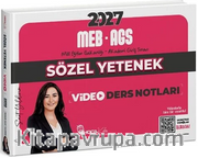 2027 MEB-AGS Sözel Yetenek Video Ders Notları