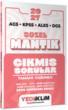 2027 AGS KPSS ALES DGS Sözel Mantık Tamamı Çözümlü Çıkmış Sorular
