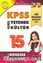 2010 KPSS Lise / Önlisans Genel Yetenek Genel Kültür 15 Fasikül Deneme
