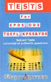 Tests for Kpds Üds Toefl Kpss Yds / Subject Tests Consisted of Outhentic Questions