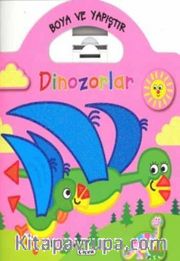 Boya ve Yapıştır Dinozorlar - Pembe