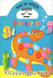 Boya ve Yapıştır Dinozorlar - Yeşil